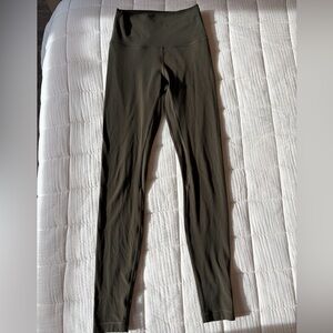 Olive Green High-Waist Leggings